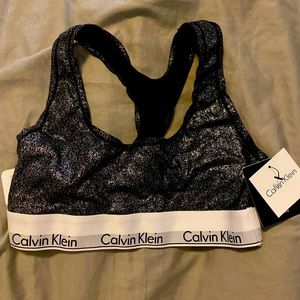New Calvin Klein bra - black with silver metallic